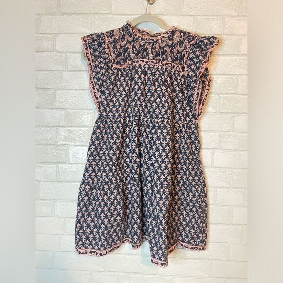 SEA New York Blue Jasper Smocked Cotton Ruffle Dress Size 10Y (youth) - Picture 1 of 12